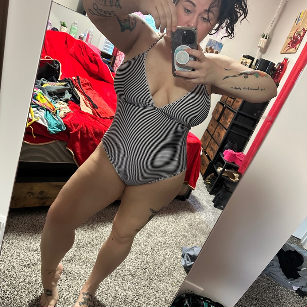 Striped One-Piece Swimsuit
